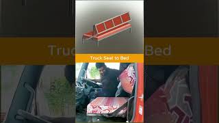 Truck Seat to Bed in Seconds! 🚛💤 #TruckLife #Innovation #SpaceSaving #DIY