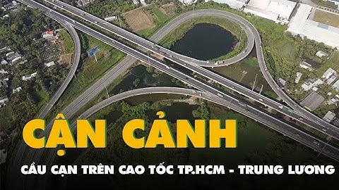 Flycam cầu cạn trên cao tốc TP.HCM - Trung Lương, bắc qua khu vực có túi bùn sâu 30m