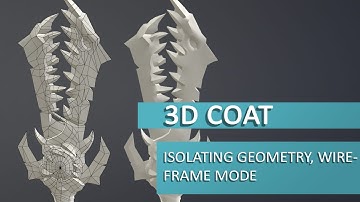 3D Coat Tutorial - Isolate Geometry and Wireframe Mode