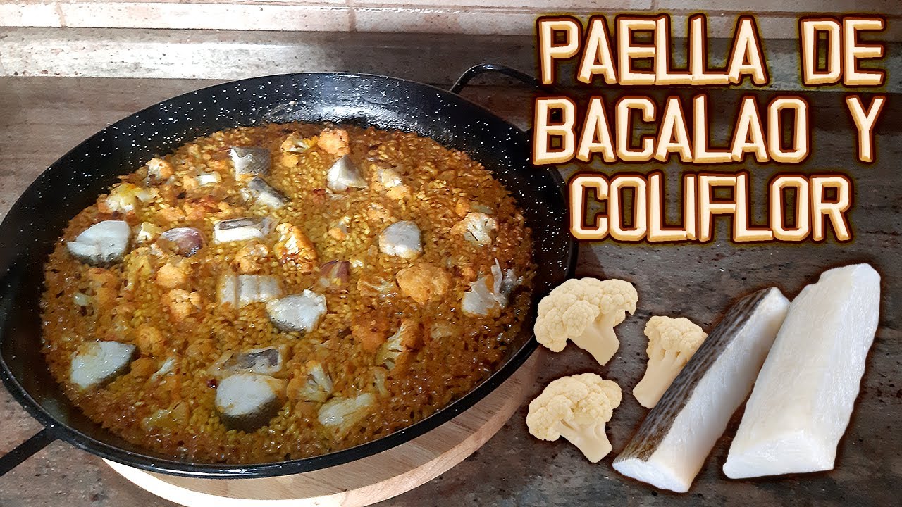 Paella de Bacalao y Coliflor - Típica de Semana Santa, paso a paso