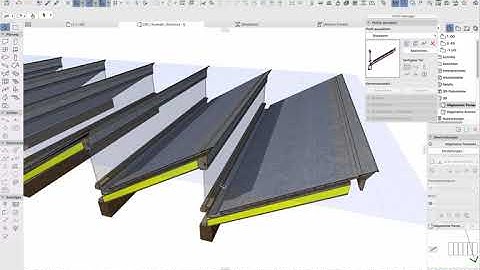 Archicad25 Shed Roof with profile manager