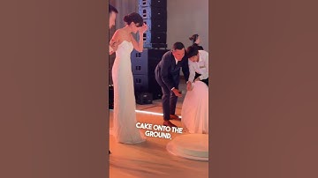 This waiter dropped their expensive wedding cake 😳