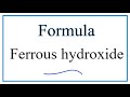 Ferrous Hydroxide and Hydroxide Ions