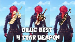 Diluc Best 4 Star Weapon? Weapon Comparison | Genshin Impact Fontaine