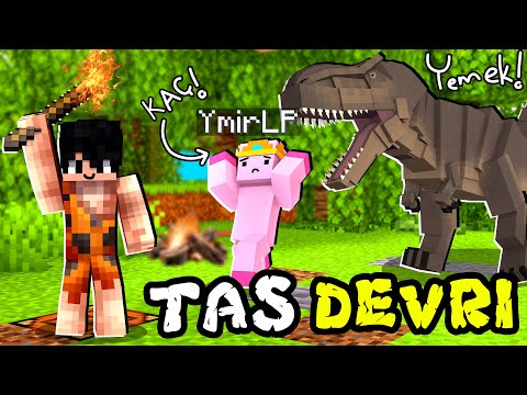 MAĞARA ADAMI OLDUM!! | Taş Devri | Minecraft | Bölüm 1