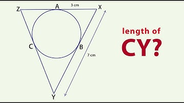 Find the length of CY where a circle is inscribed in a triangle.
