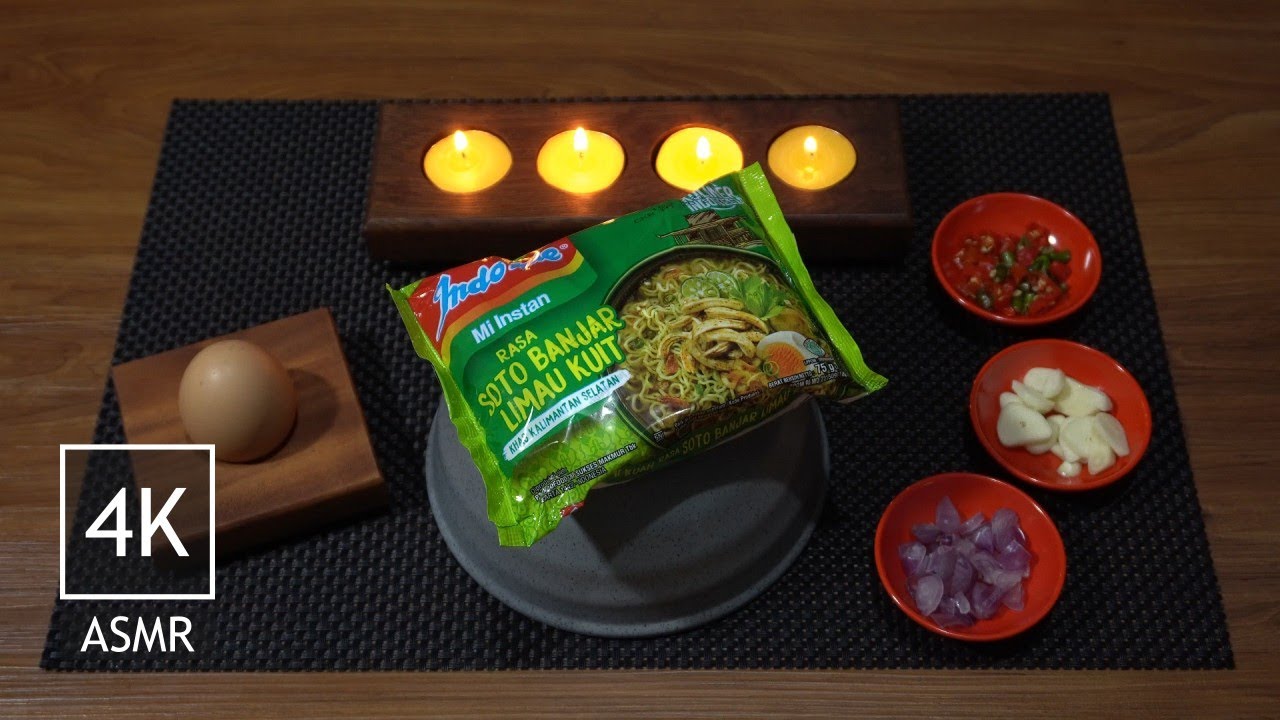 4K ASMR・Cook Eat Drink・Indomie Rasa Soto Banjar Limau Kuit Khas ...