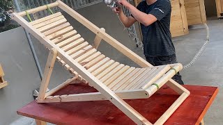 Most Profitable Woodworking Projects You Can Build // Build An Adjustable Folding Swing Lounger Set