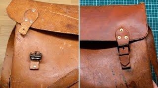 Restoring a leather work bag / restoration