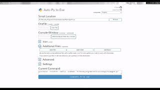 auto-py-to-exe tutorial - converting python programs to exe's