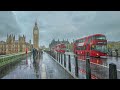 Rainy london walk  westminster bridge to victoria station  4kr