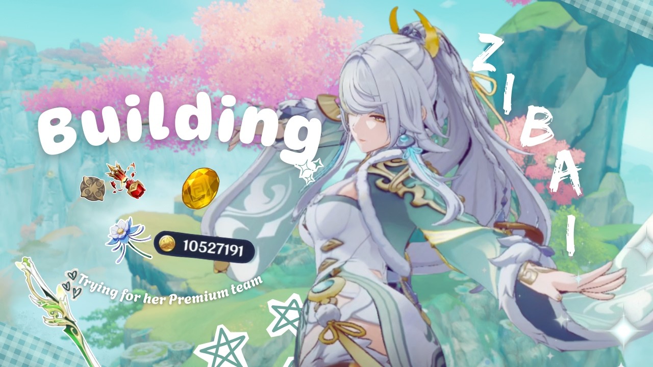 ⁠꒰ Wishing ⁠+⁠ Building Zibai ⁠꒱ / Cozy genshin gameplay with a little bit of voice over ♡