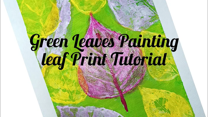 Green leaves print painting tutorial | Green leaves painting ideas | Leaves painting