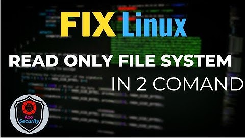 Fix Linux Ntfs Read-Only-File System Error in 2 Comand | Axosolaman | Axosecurity | Axo | ToolNight