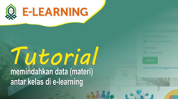 Cara memindahkan materi antar kelas di e-learning