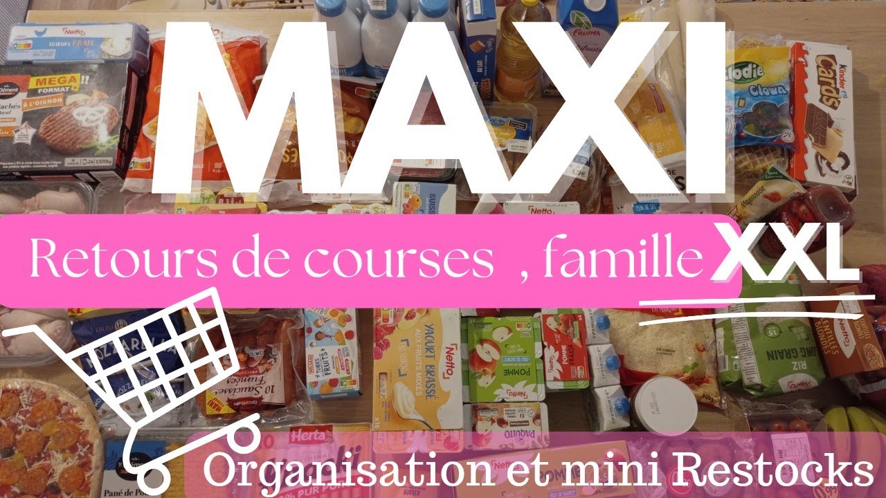 MAXI retour de courses 🛒 Famille XXL ✨ Rangement et organisation frigo