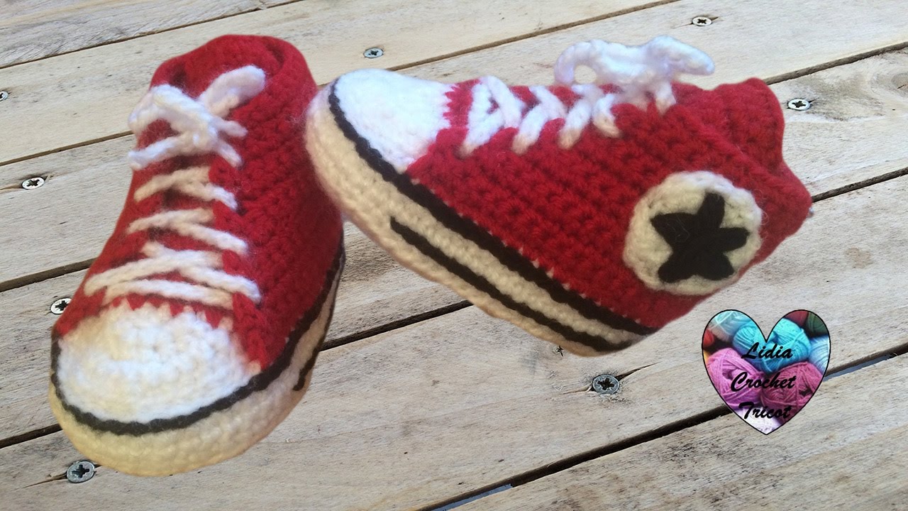 chausson converse au crochet