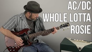 AC/DC Guitar Lesson For "Whole Lotta Rosie" chords