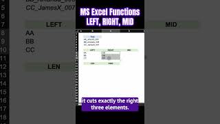 Excel Text Basics: LEFT, RIGHT, MID
