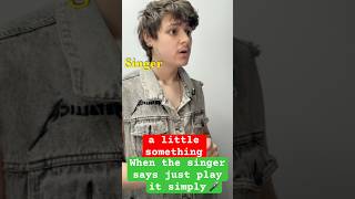 When the singer says just play it simply 🎸🎤 #shorts #guitar #funny