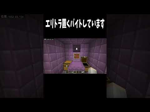 エリトラ置くバイトしています #マイクラ #minecraft #マインクラフト #まいくら #shortvideo #shorts