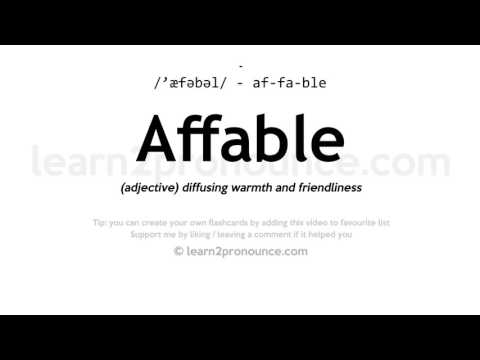 Pronunciation of Affable | Definition of Affable