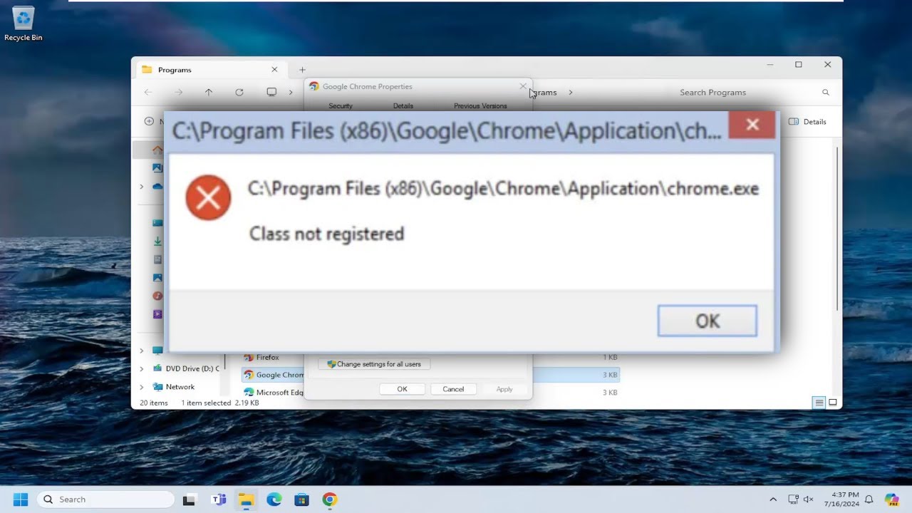 Fix Class Not Registered chrome.exe in Windows 11/10 [SOLUTION]