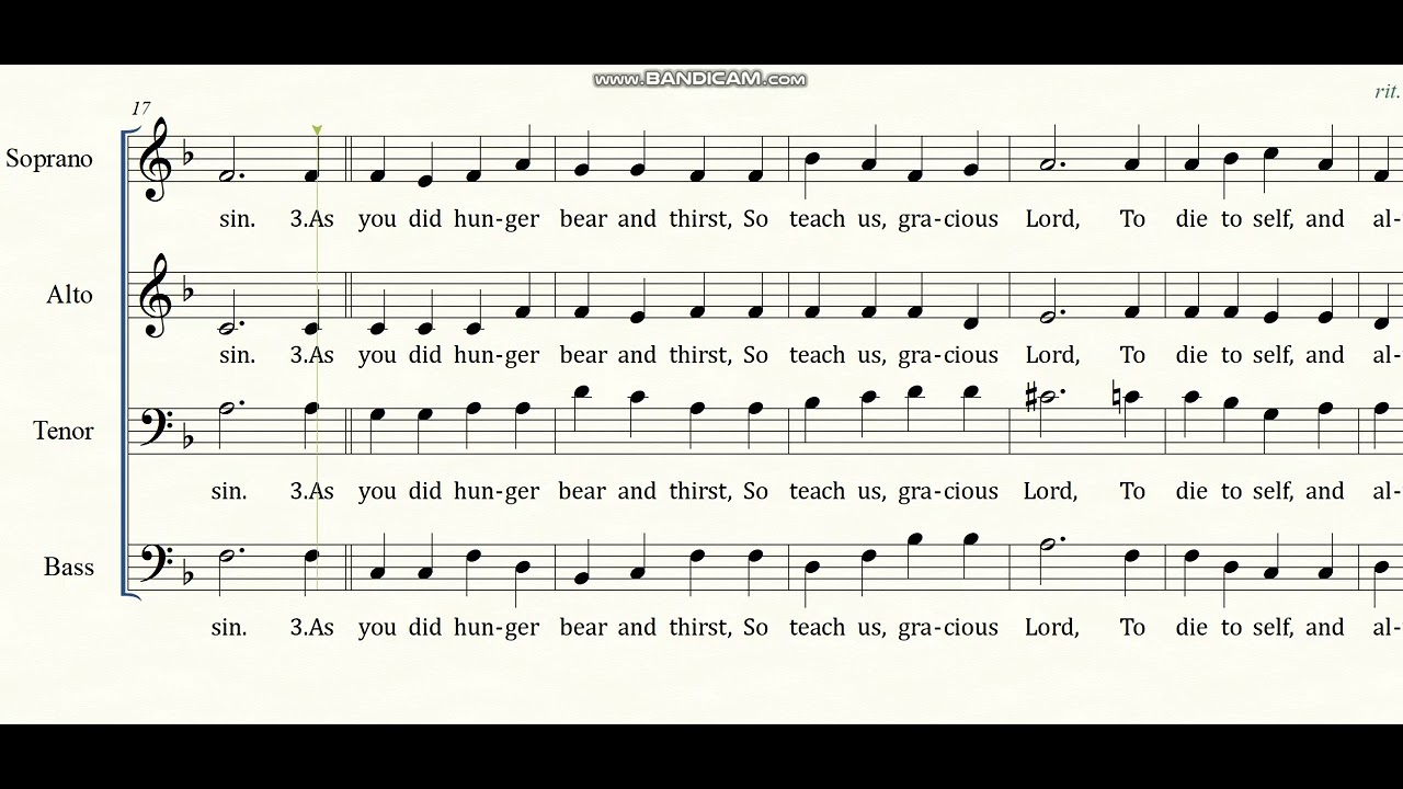 Lord Throughout These Forty Days - Claudia F. Hernaman (adapt. Richard Redhead) TENOR