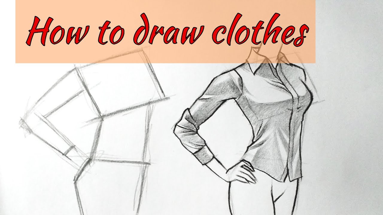 How to draw clothes on a body easy Drawing clothes designs with pencil ...