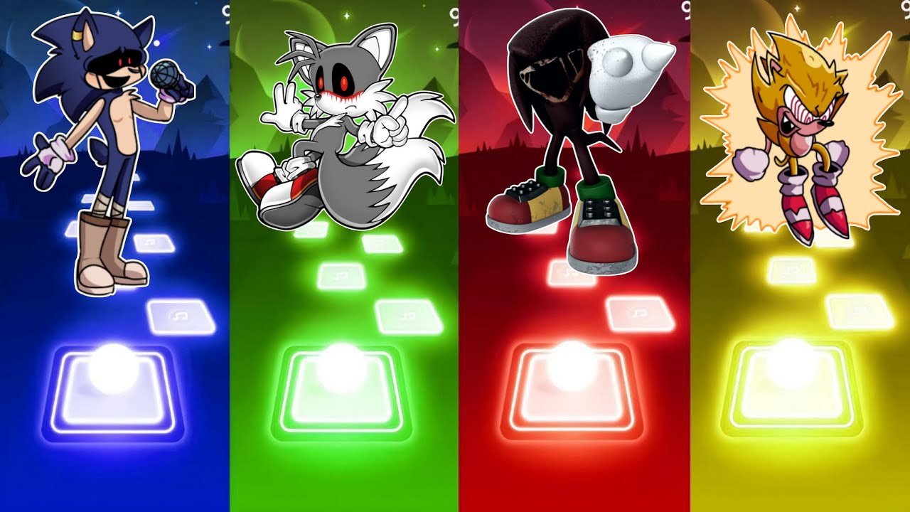 SONIC EXE VS TAILS EXE VS KNUCKLES EXE VS SUPER SONIC EXE - TilesHop