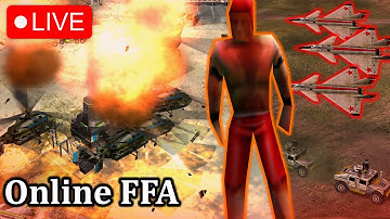 🔴LIVE - Playing 1v7 against AI! Gameranger servers are down!  | C&C Generals Zero hour!!