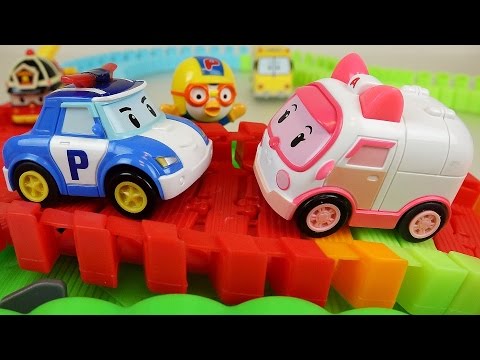 Robocar Poli Pororo car toys Rail and ferris wheel