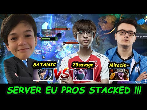 SERVER EU PROS STACKED !!! Miracle 23savage vs Satanic EPIC GAME Dota 2