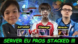 SERVER EU PROS STACKED !!! Miracle 23savage vs Satanic EPIC GAME Dota 2