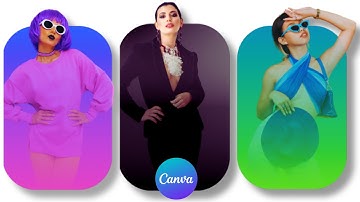 How To Blend Photo To Gradient Shape - Canva Tutorial