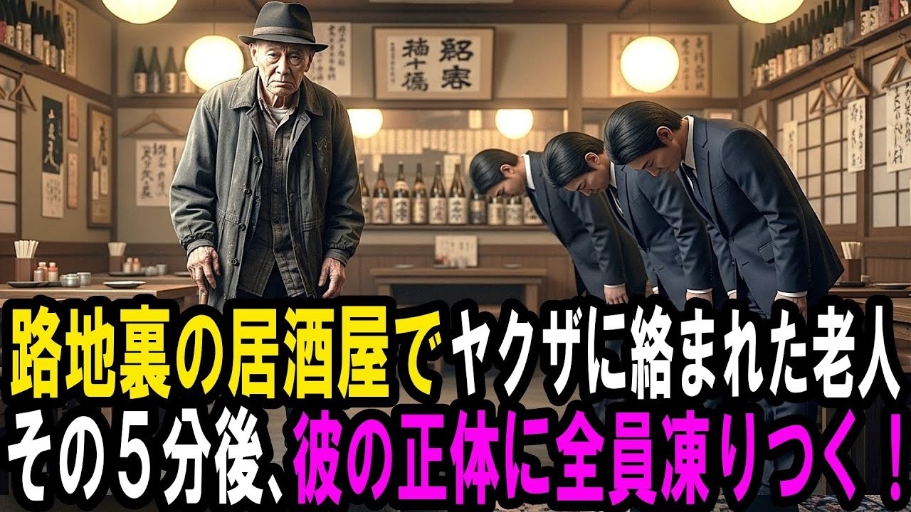 居酒屋でヤクザに絡まれたおじいさん──彼の正体が判明すると、全員が凍りついた！