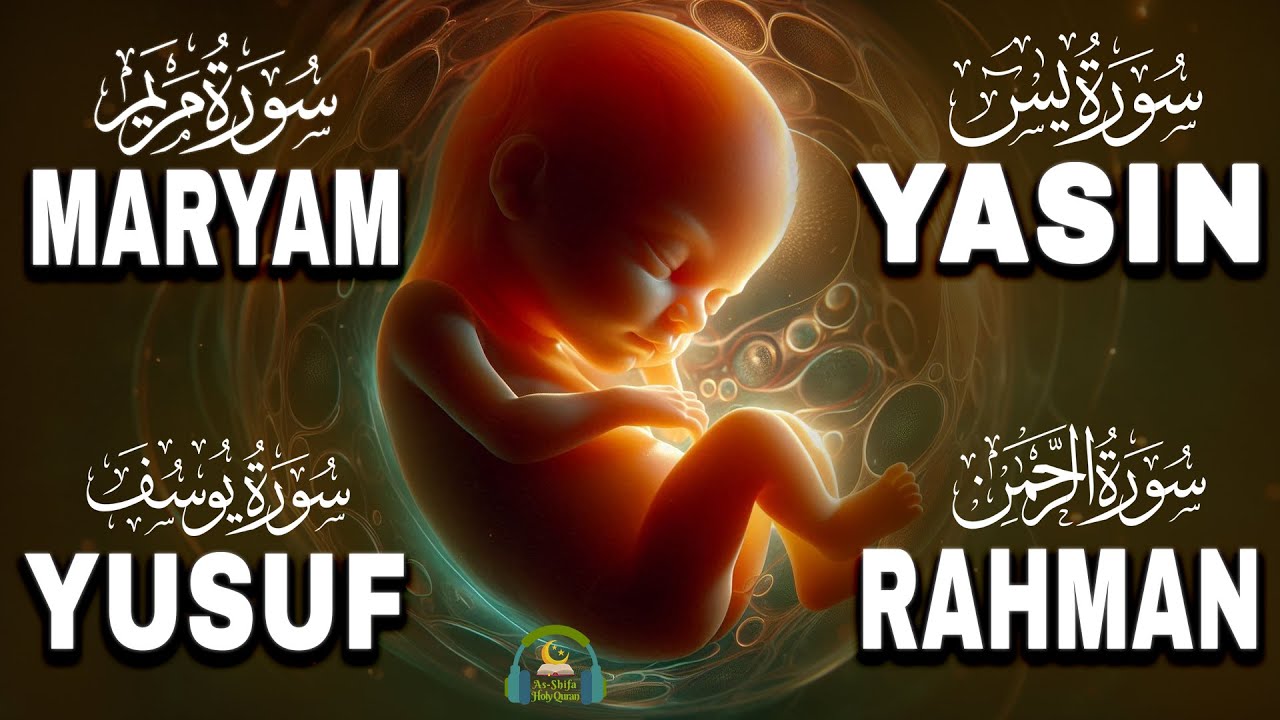 Quran For Pregnancy | Must Listen Everyday | Surah Maryam, Surah Yusuf, Surah Yasin, Surah Rahman