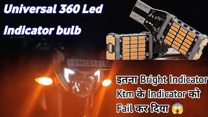 Simtac, T10 LED 360° Reflecting Bulb for TVS APACHE, NTORQ, Led  Indicator Bulbs