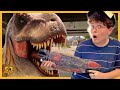 Jurassic park trex dinosaur awakens when funquester lb makes a blaster for aaron