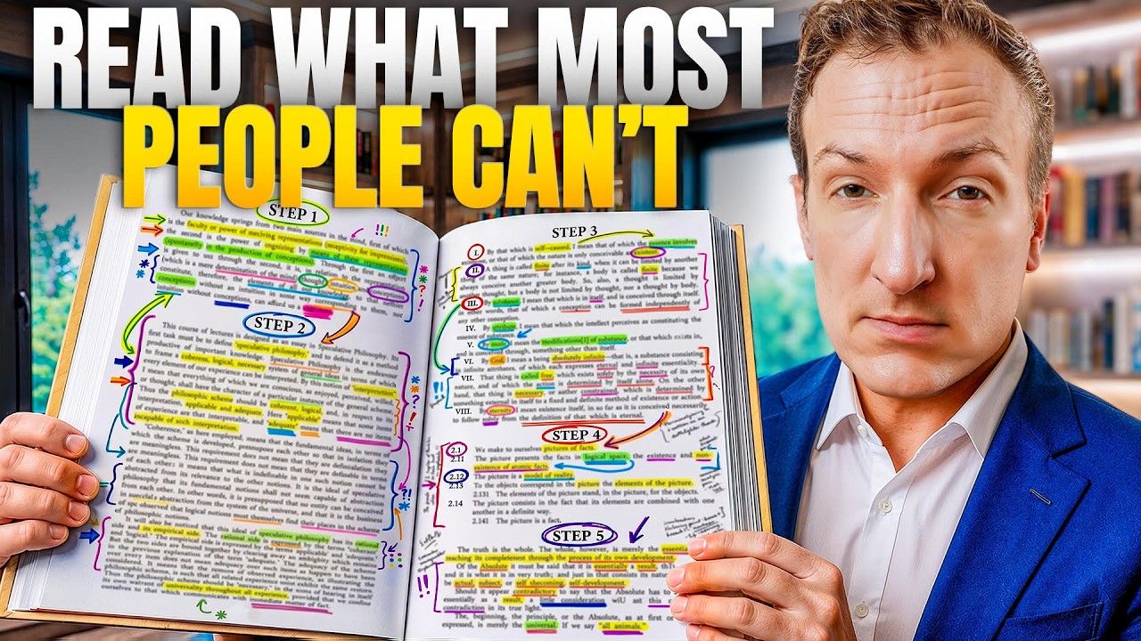 ⁣How to Read the HARDEST Books That Only 1% of People Can (and actually understand them)