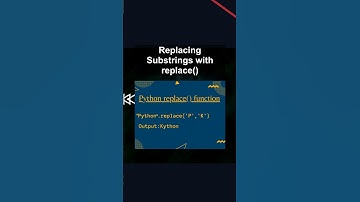 Replacing Substrings with replace() #ai #artificialintelligence #machinelearning #aiagent Replacing