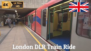 2024 UK London 🇬🇧 Riding the DLR from Bank to Lewisham | Docklands Light Railway ride