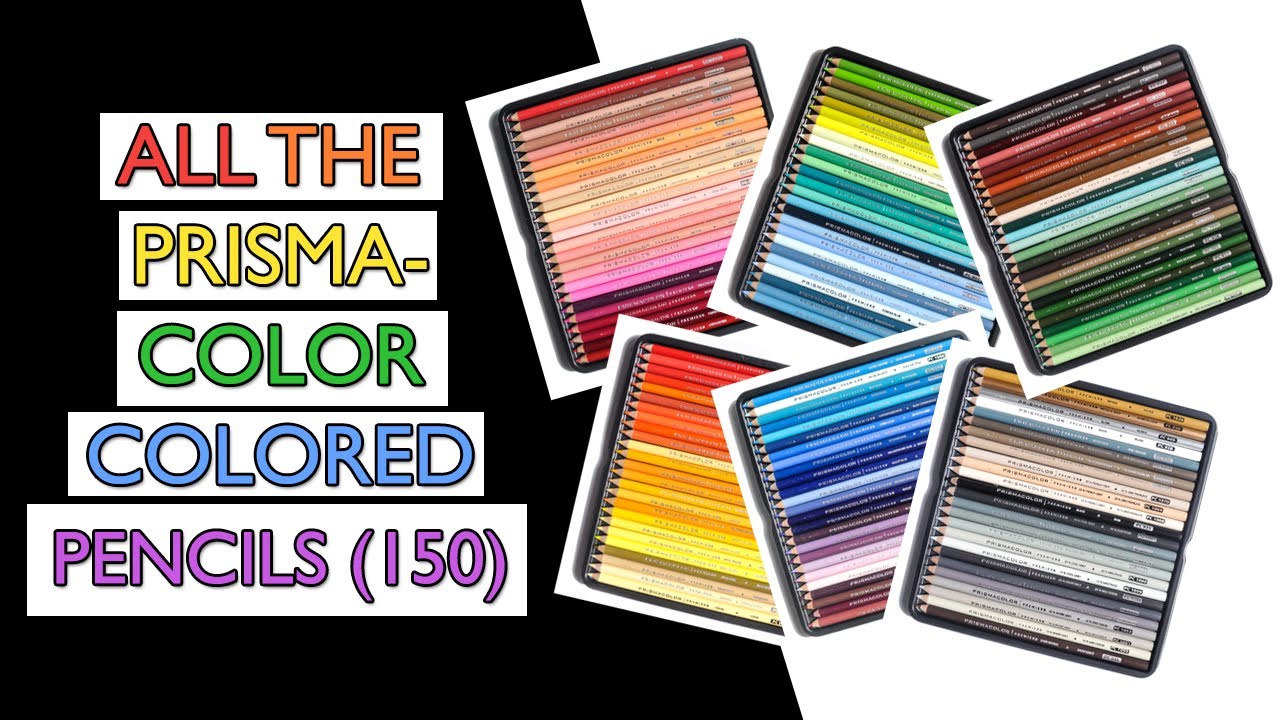 Complete List of 150 Prismacolor Premier Colored Pencils Names in