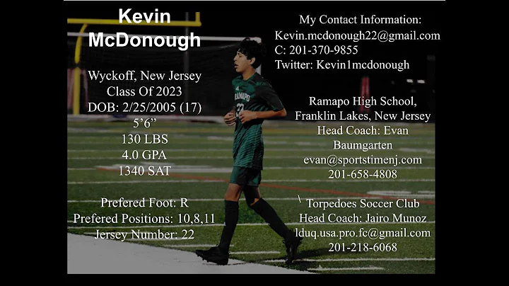 Kevin McDonough- Full Junior Year Highlights