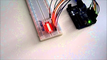 Arduino chenillard bargraphe 10 leds / led bar graph chaser + code [FR] [HD]