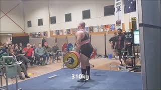 Melbourne Open 2017 - 305/671 squat, 175/385 bench press & 310/682 deadlift