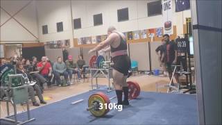 Melbourne Open 2017 - 305/671 squat, 175/385 bench press & 310/682 deadlift