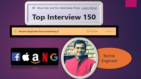 Remove Duplicates from Sorted Array 2 !! Top Interview 150 series !! Medium Array #coding #interview