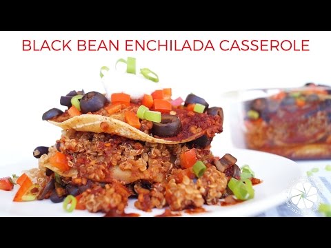 Black Bean Enchilada Casserole | Easy & Healthy Dinner Ideas | Healthy Grocery Girl