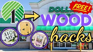 I Didn’t Buy a Thing! Dollar Tree Wood DIY HACKS from My Stash